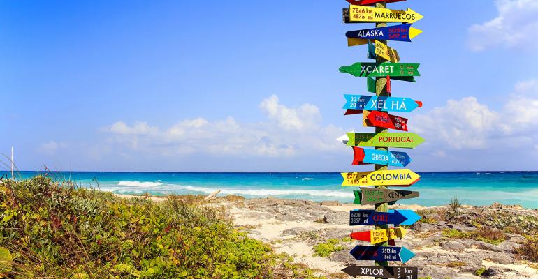 colorful signpost