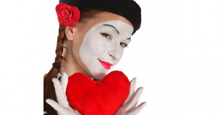 Mime Girl with Heart 2