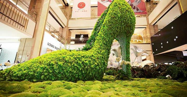 Giant floral shoe from The Precious Moment