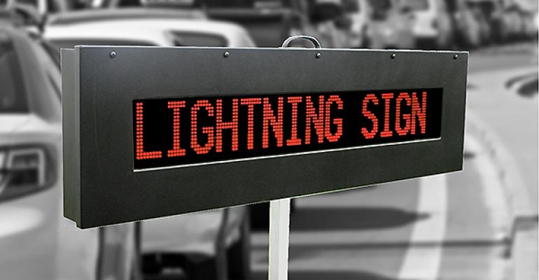 Lightning LED sign
