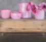 Pretty pink votives and vases from Accent Decor