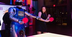 Robot plays ping pong