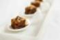 Sticky toffee pudding spoons with toffee sauce and vanilla bean cream from Culinary Capers Catering