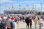 Guests stream into the Olympic Stadium in London